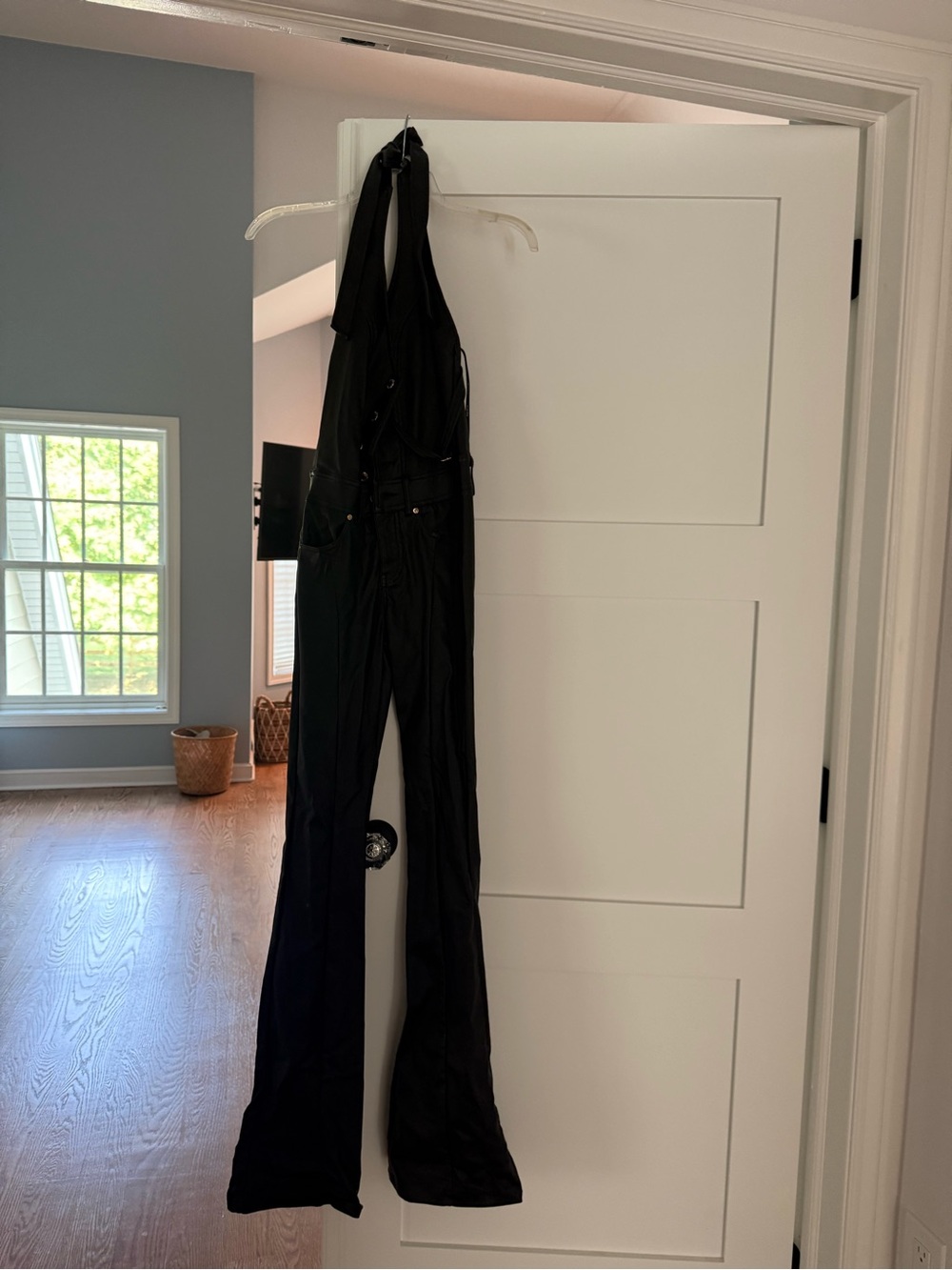 Retrofete Black Halter Jumpsuit with Button Front - Picture 5 of 5
